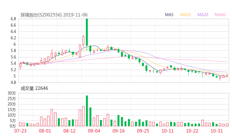 002556资金流向 辉隆股份股票资金流向 最新消息2019年11月11日