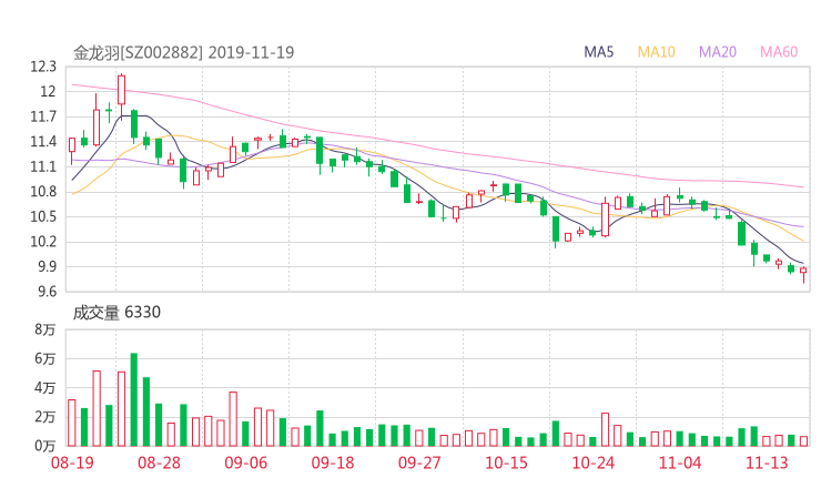 股票知识  002882股吧 金龙羽2019-11-19资金揭秘【金龙羽股吧】 发布